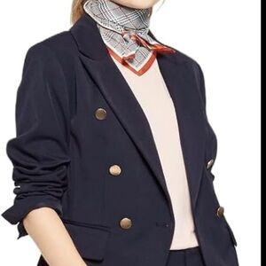 A New Day Women's Double-Breasted Navy Blazer